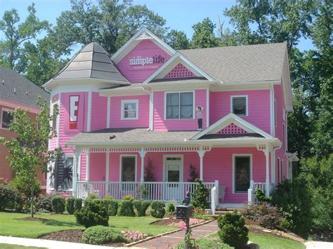 pink house colors exterior